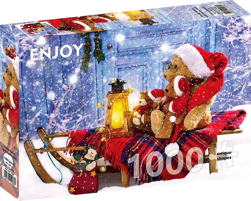 Kismackók Télapó Sapkában Enjoy 1000 darabos kirakó puzzle (EN - 1269) - puzzlegarden