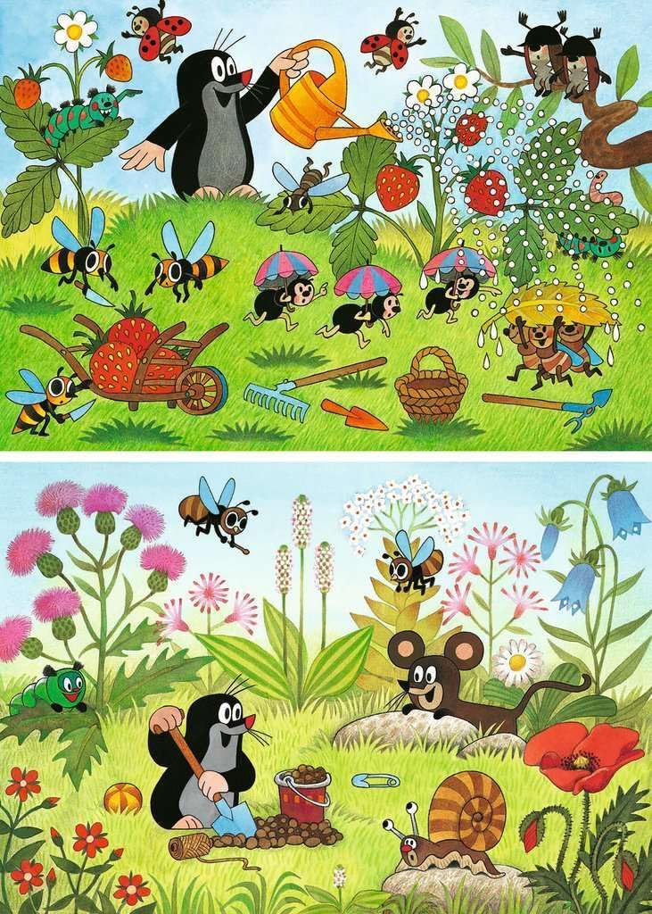 Kisvakond a Kertben - 2x24 Ravensburger 24 darabos kirakó puzzle (RA - 08861) - puzzlegarden