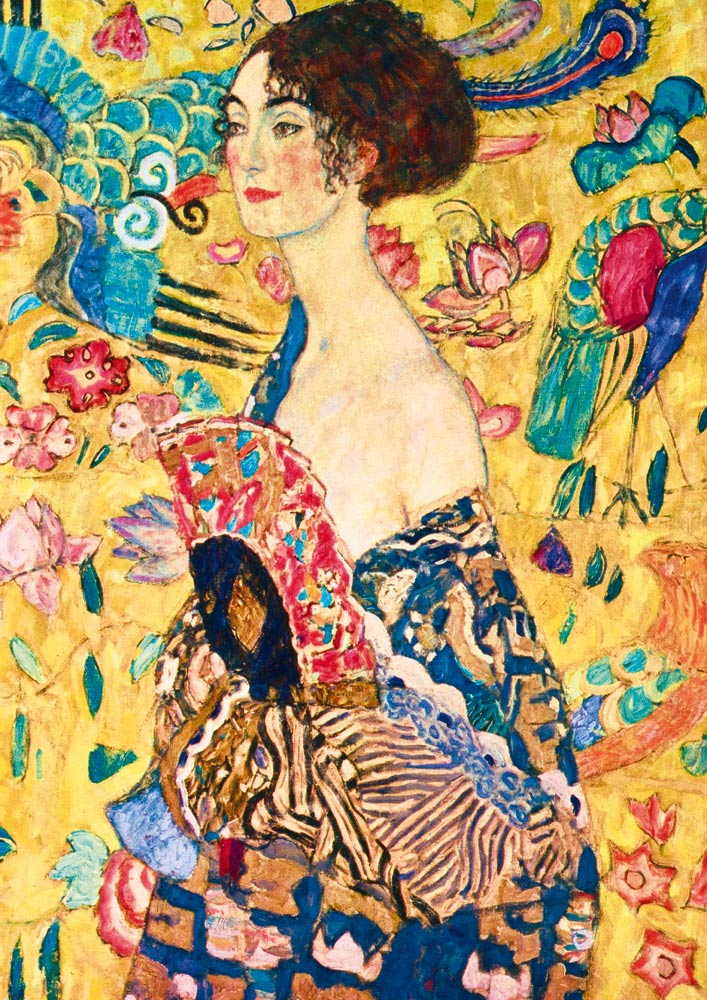 Klimt - Hölgy legyezővel Bluebird 1000 darabos kirakó puzzle (BB - 60095) - puzzlegarden