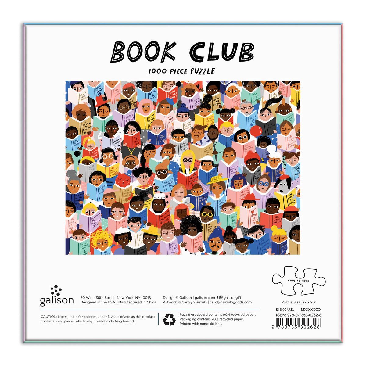 Könyvklub Galison 1000 darabos kirakó puzzle (GA - 9780735362628) - puzzlegarden