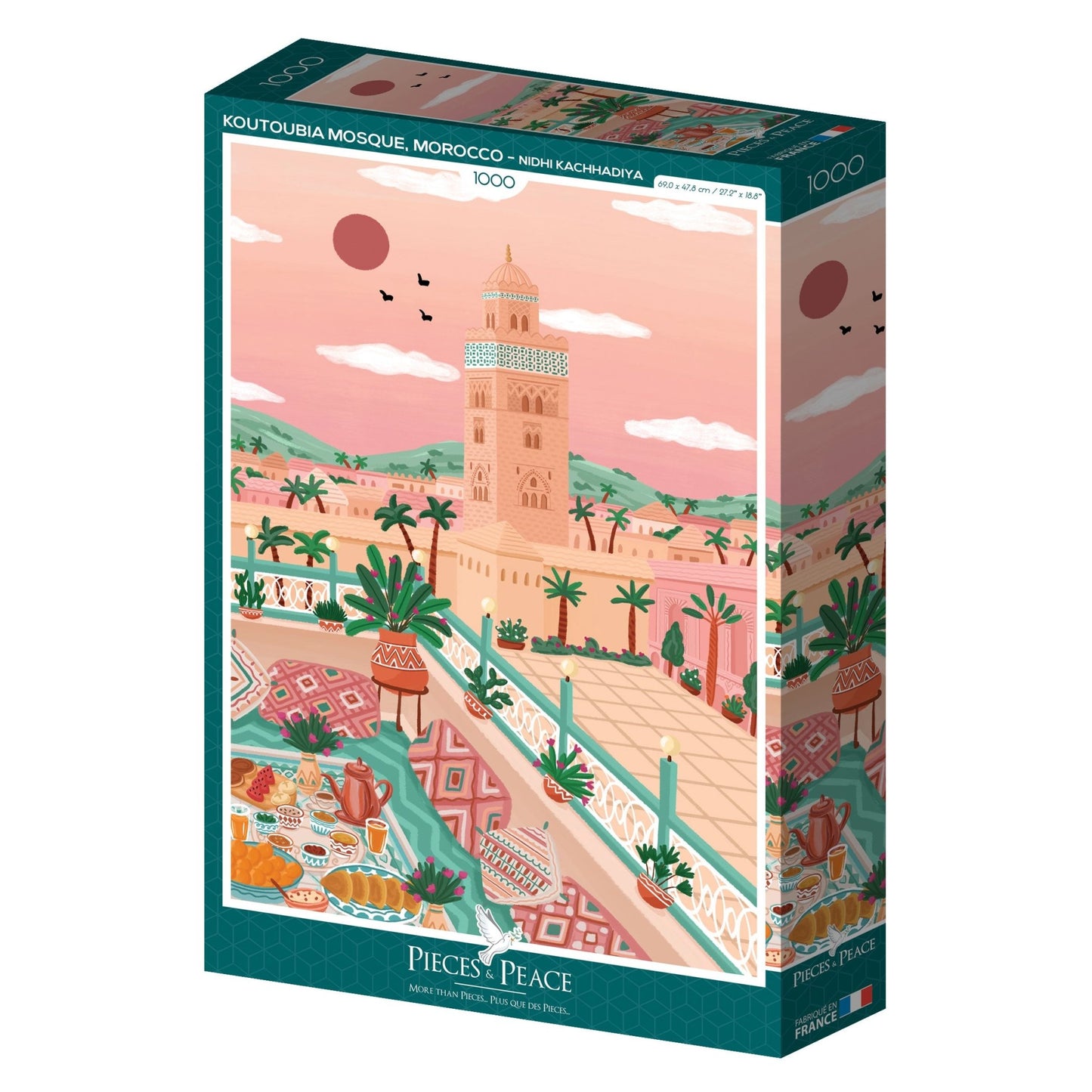 Koutoubia mecset, Marokkó Pieces & Peace 1000 darabos kirakó puzzle (PaP - 0110) - puzzlegarden