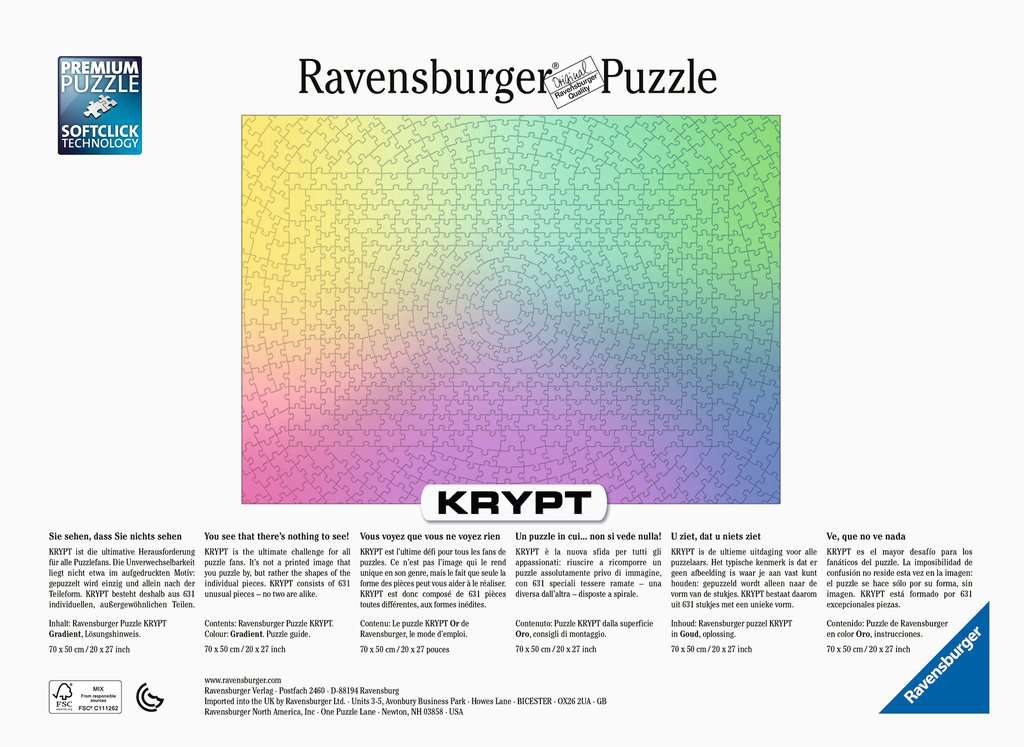 Krypt - Színátmenet Ravensburger 631 darabos kirakó puzzle (RA - 16885) - puzzlegarden