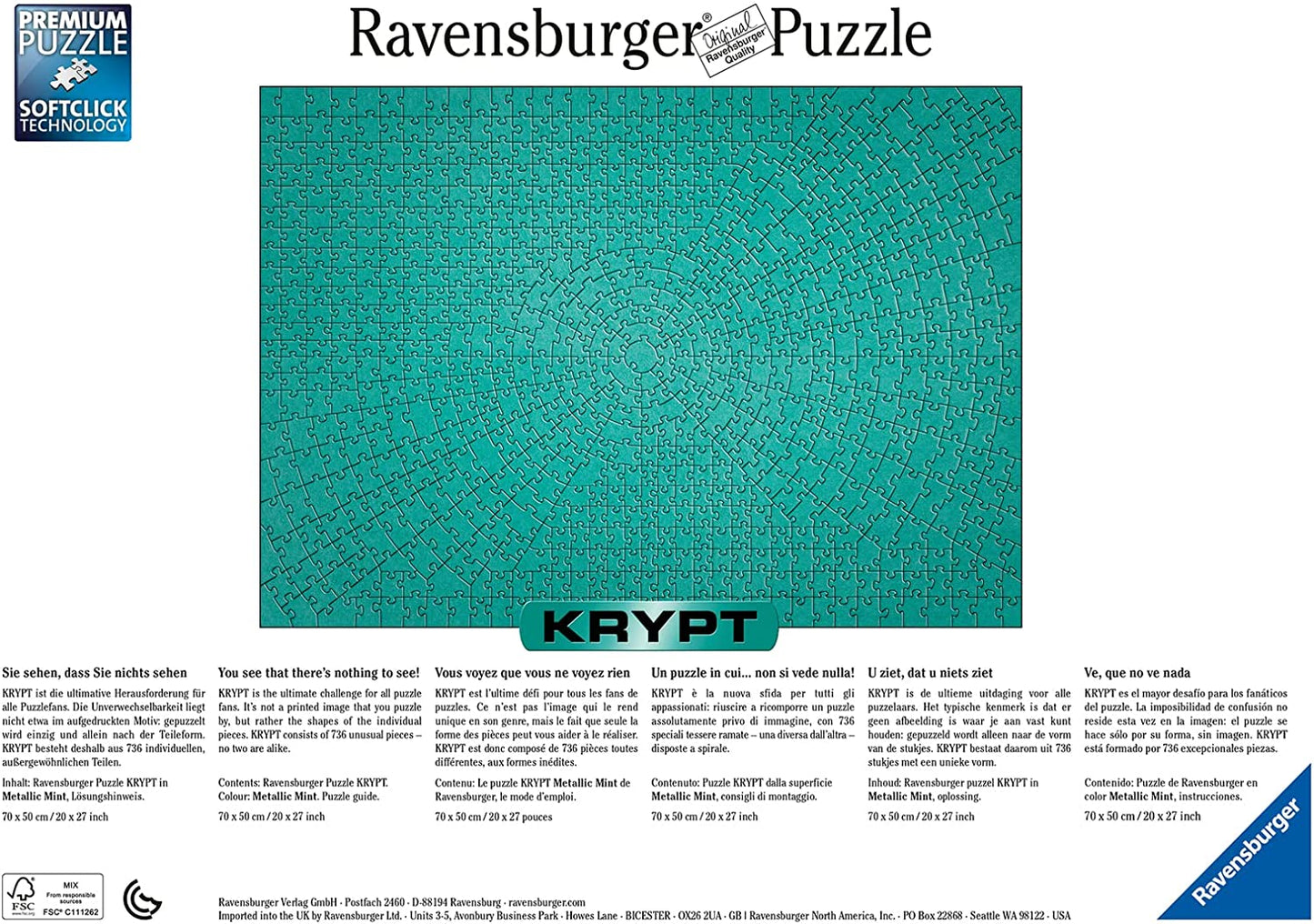 Krypt - Tükíz Ravensburger 736 darabos kirakó puzzle (RA - 17151) - puzzlegarden