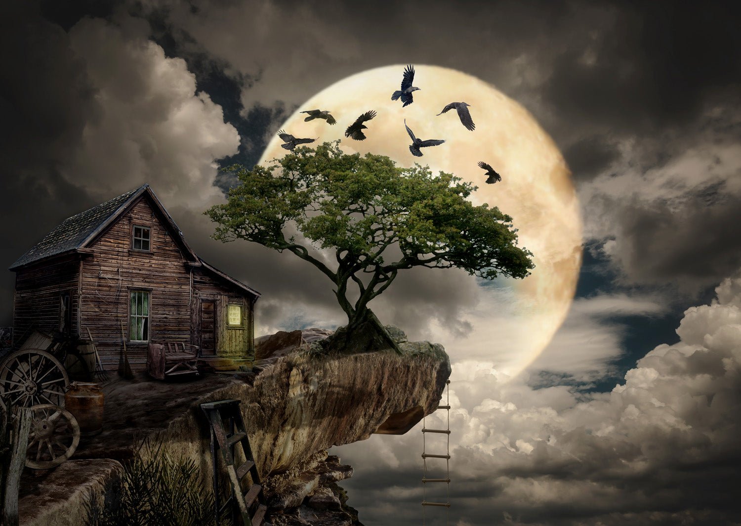 Kunyhó a Sziklán Enjoy 1000 darabos kirakó puzzle (EN - 1614) - puzzlegarden