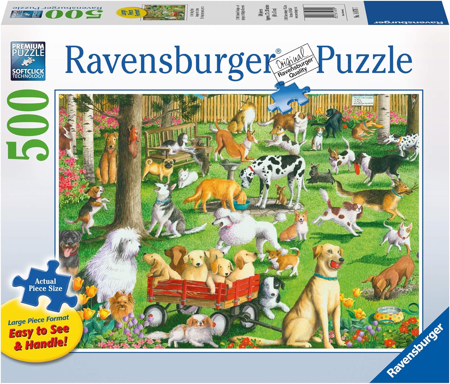 Kutyák a Parkban - XXL Ravensburger 500 darabos kirakó puzzle (RA - 14870) - puzzlegarden