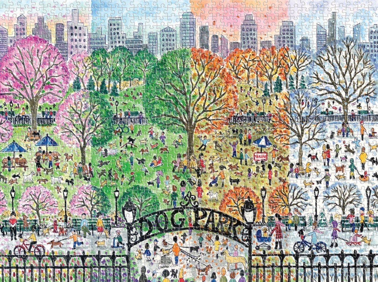 Kutyapark a négy évszakban Galison 1000 darabos kirakó puzzle (GA - 9780735373099) - puzzlegarden
