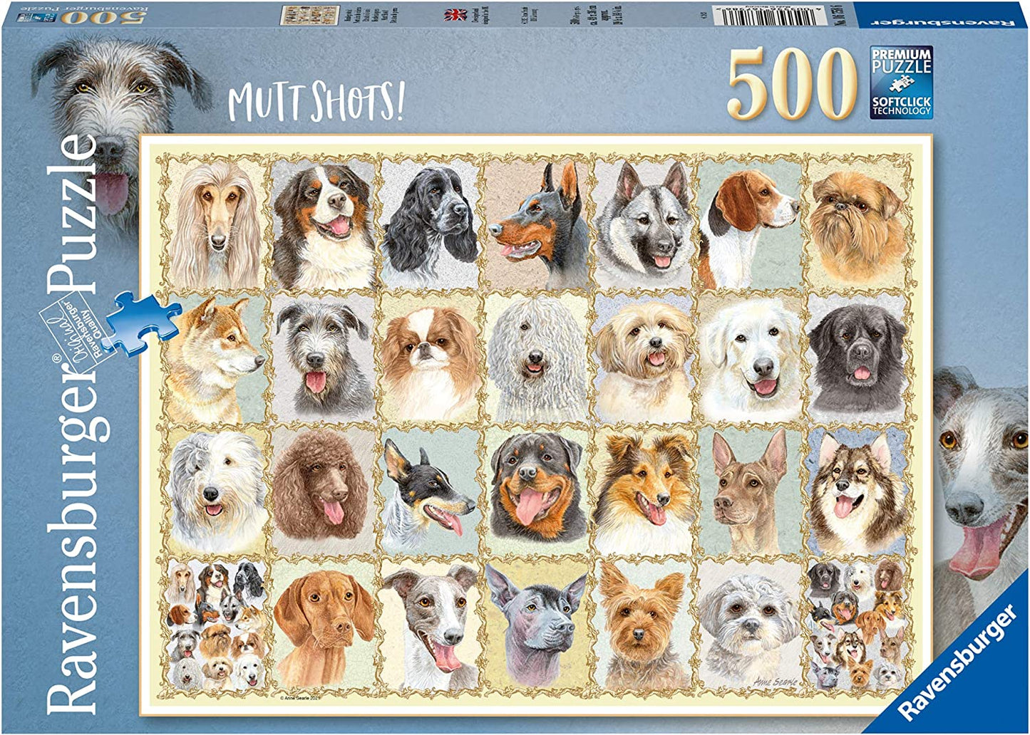 Kutyaportrék Ravensburger 500 darabos kirakó puzzle (RA - 16758) - puzzlegarden
