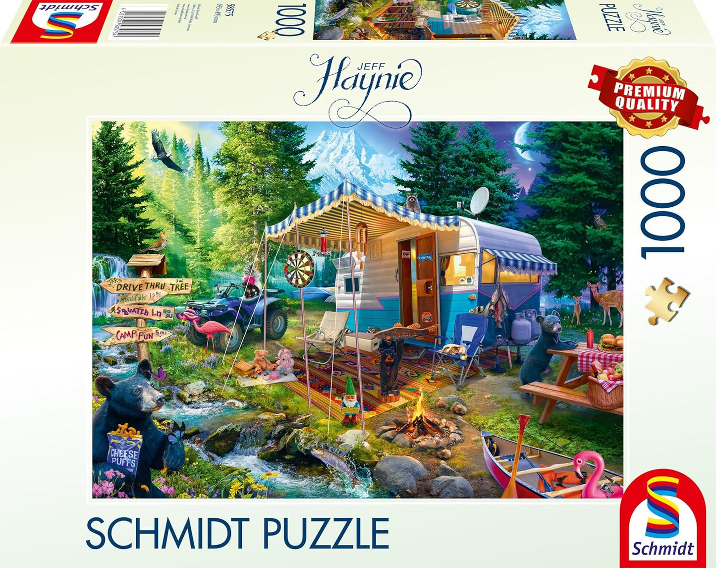 Lakókocsis kirándulás a hegyekben Schmidt Spiele 1000 darabos kirakó puzzle (SCH - 58575) - puzzlegarden