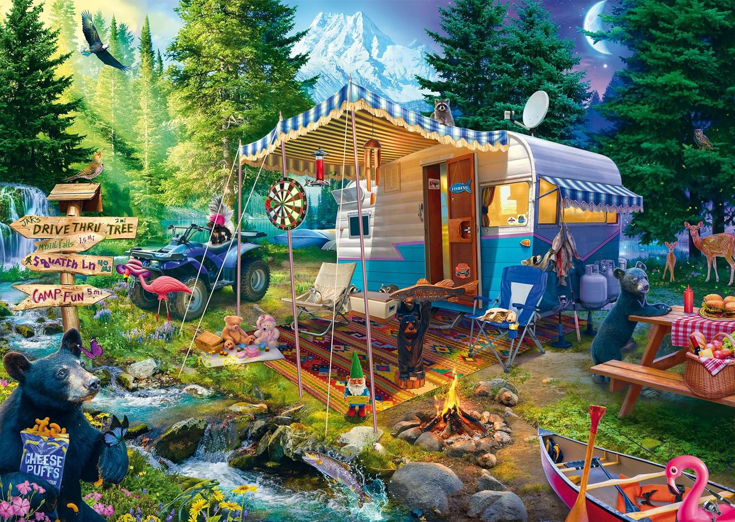 Lakókocsis kirándulás a hegyekben Schmidt Spiele 1000 darabos kirakó puzzle (SCH - 58575) - puzzlegarden