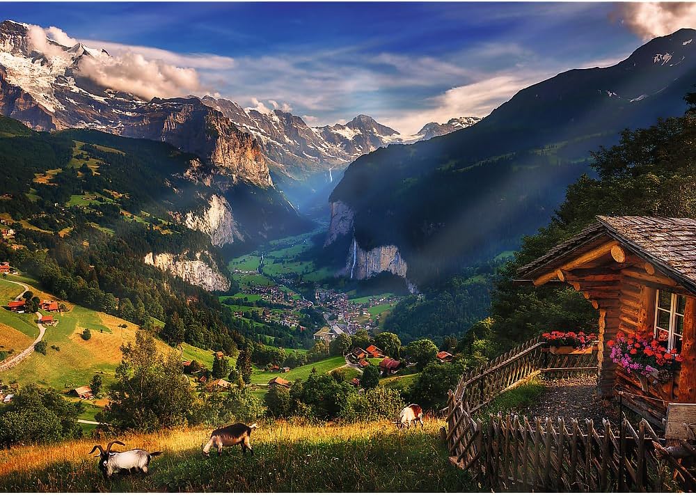 Lauterbrunnen - völgy, Svájc Trefl 1000 darabos kirakó puzzle (TR - 10821) - puzzlegarden