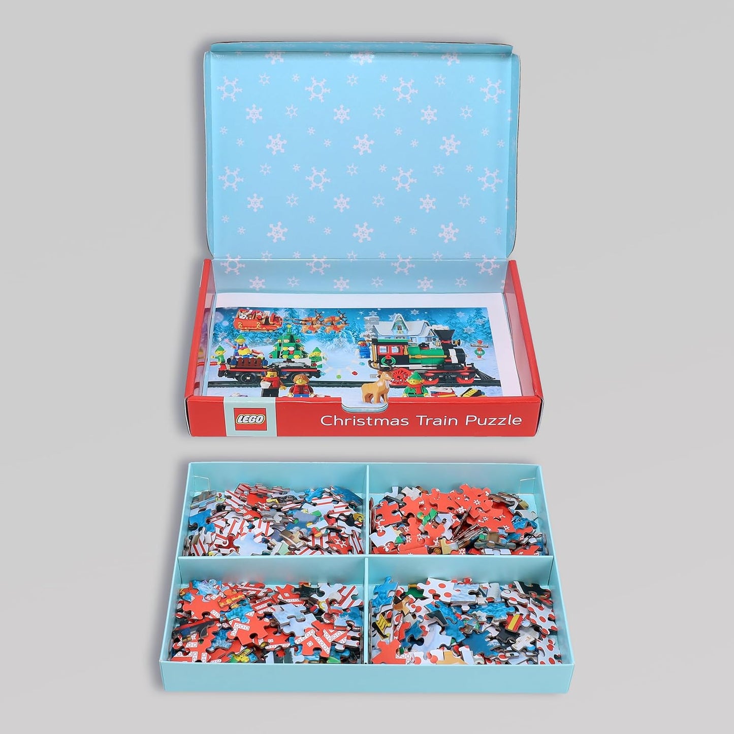 LEGO - Karácsonyi Vonat - 4x100 Galison 100 darabos kirakó puzzle (GA - 21335) - puzzlegarden