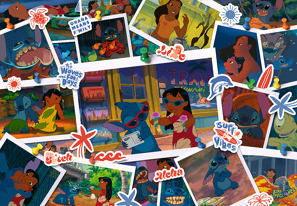 Lilo & Stitch - Kedves Emlékek Trefl 1000 darabos kirakó puzzle (TR - 10882) - puzzlegarden
