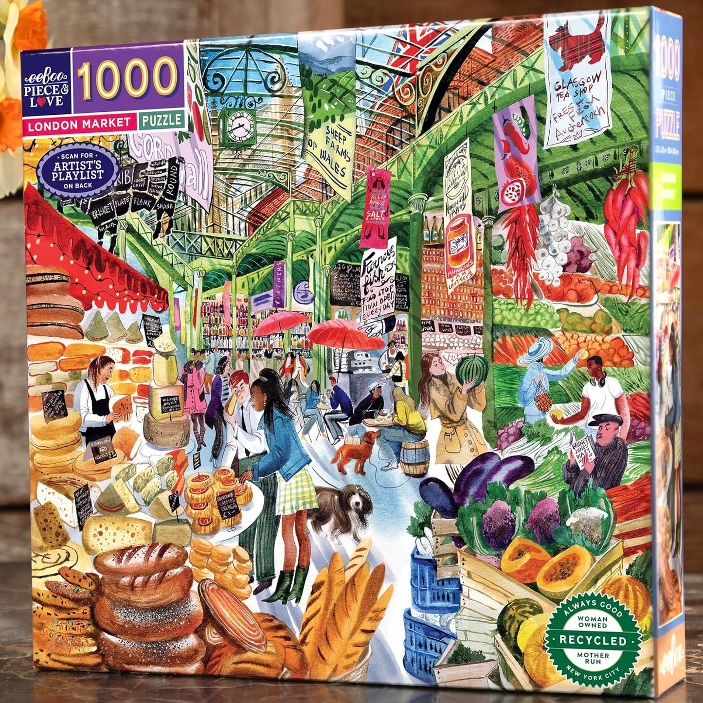 Londoni Piac Eeboo 1000 darabos kirakó puzzle (EB - PZTLNM) - puzzlegarden