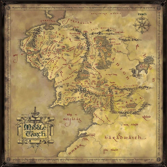 A Gyűrűk Ura - Középfölde Térkép Noble Collection 1000 darabos kirakó puzzle (NN - 9472) - puzzlegarden