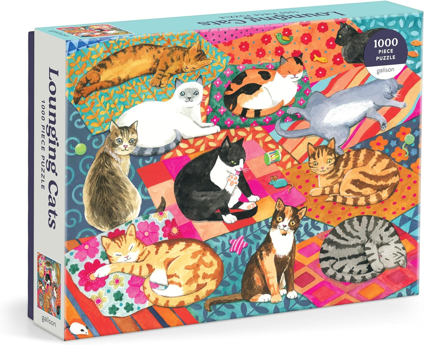 Lustálkodó macskák Galison 1000 darabos kirakó puzzle (GA - 9780735382510) - puzzlegarden