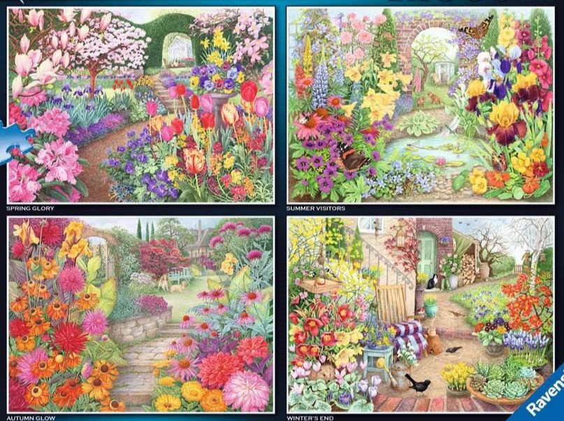 Boldog Napok No. 4 - Ragyogó Kertek Ravensburger 4x500 darabos kirakó puzzle (RA - 17139) - puzzlegarden