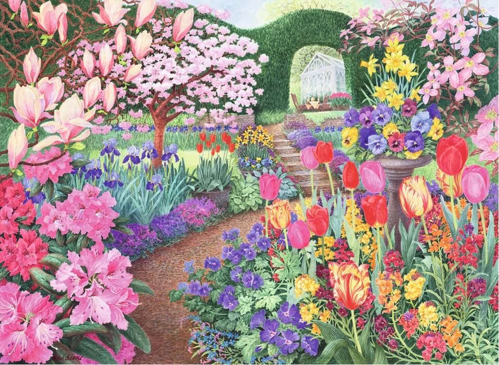 Boldog Napok No. 4 - Ragyogó Kertek Ravensburger 4x500 darabos kirakó puzzle (RA - 17139) - puzzlegarden