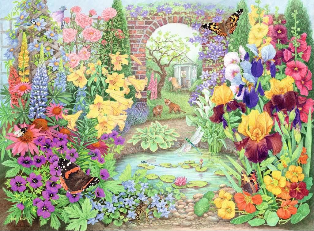 Boldog Napok No. 4 - Ragyogó Kertek Ravensburger 4x500 darabos kirakó puzzle (RA - 17139) - puzzlegarden