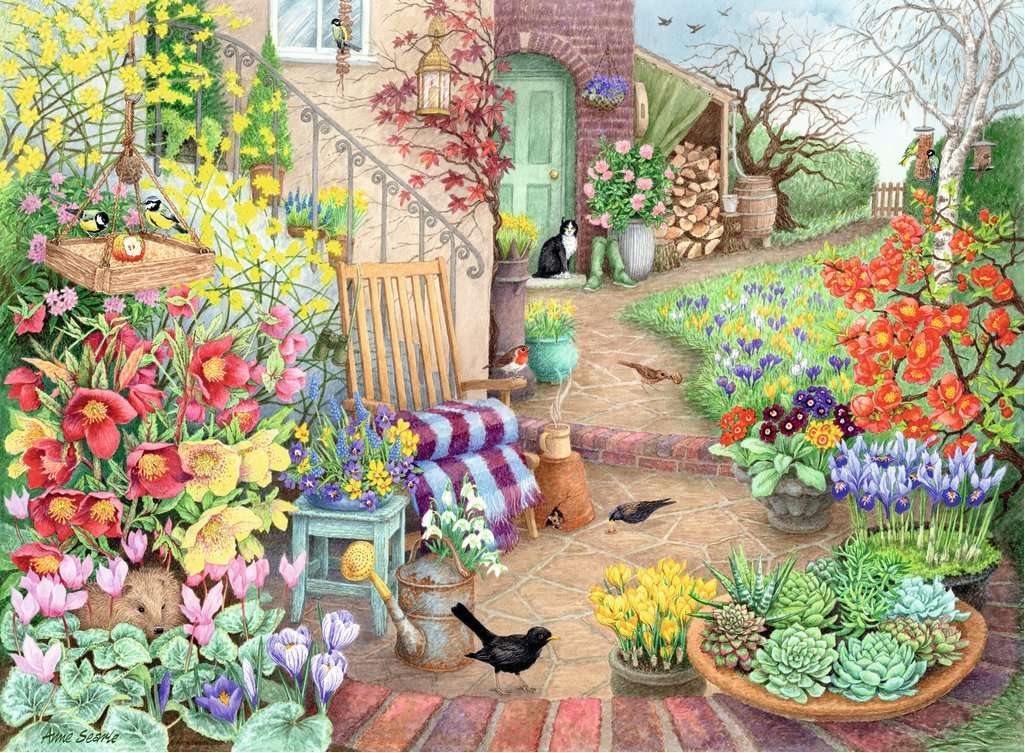 Boldog Napok No. 4 - Ragyogó Kertek Ravensburger 4x500 darabos kirakó puzzle (RA - 17139) - puzzlegarden