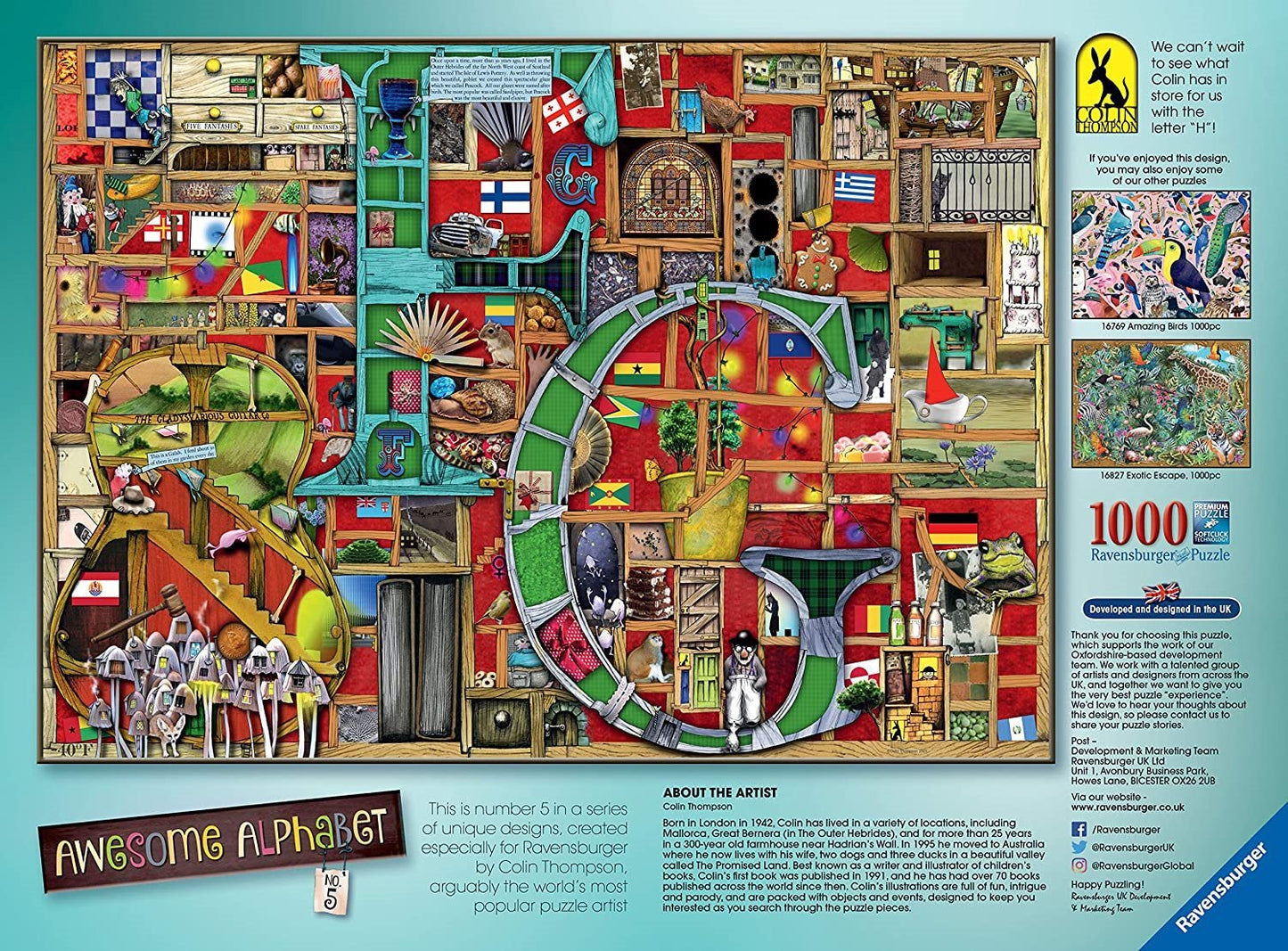 Awesome Alphabet F & G Ravensburger 1000 darabos kirakó puzzle (RA - 16761) - puzzlegarden