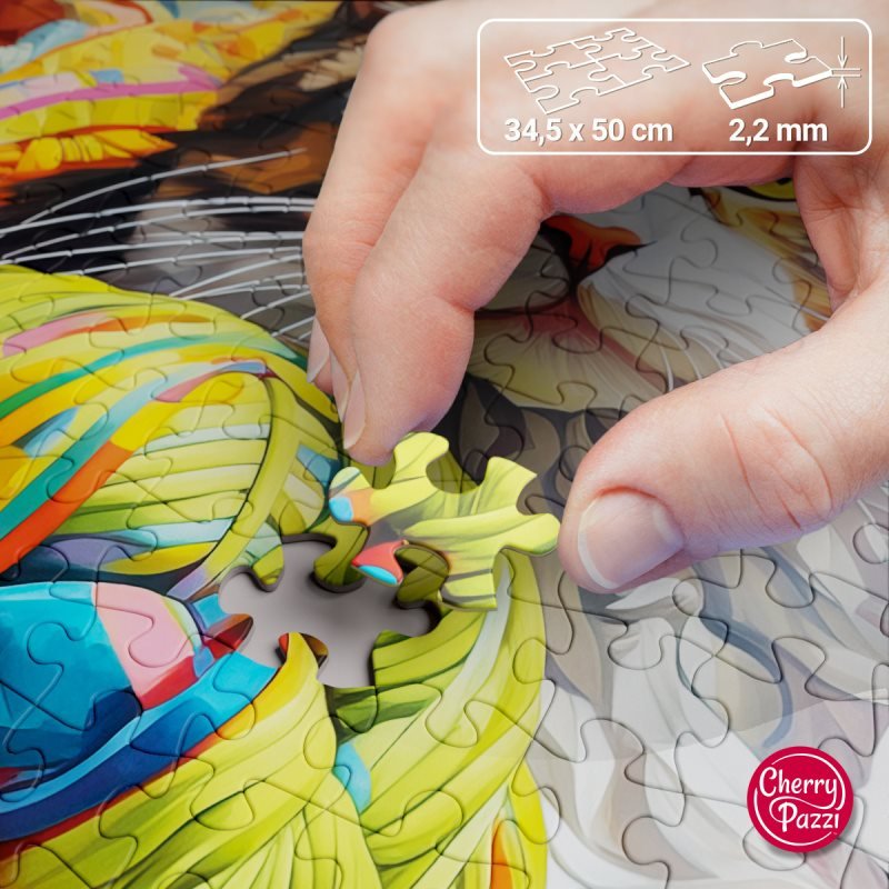 Macska gombolyagok között Cherry Pazzi 500 darabos kirakó puzzle (CP - 20098) - puzzlegarden