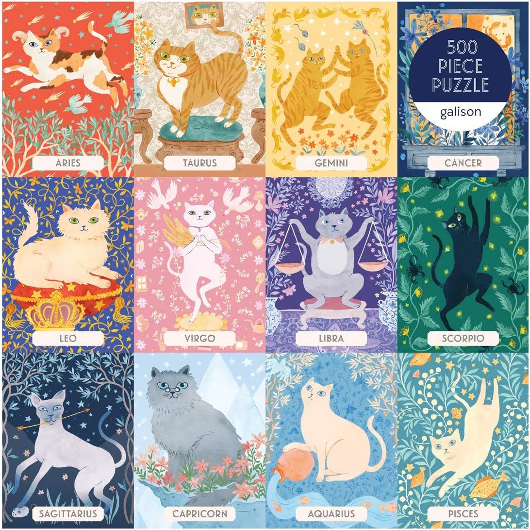 Macska Zodiákus Galison 500 darabos kirakó puzzle (GA - M052520S - CZ) - puzzlegarden