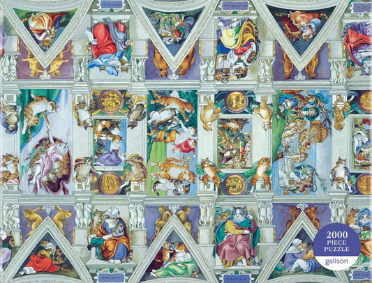 Macskaművészet - A Sixtus - kápolna mennyezetfreskója Galison 2000 darabos kirakó puzzle (GA - 9780735369726) - puzzlegarden