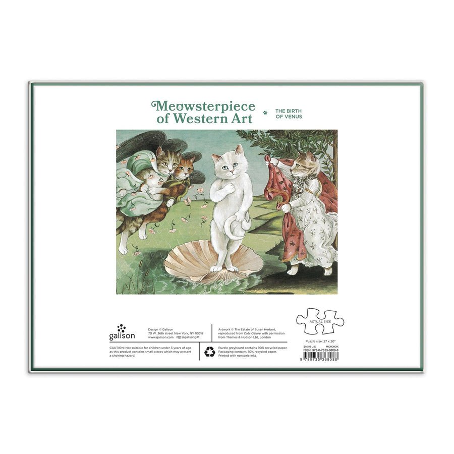 Macskaművészet - Vénusz születése Galison 1000 darabos kirakó puzzle (GA - M082020A - 1) - puzzlegarden