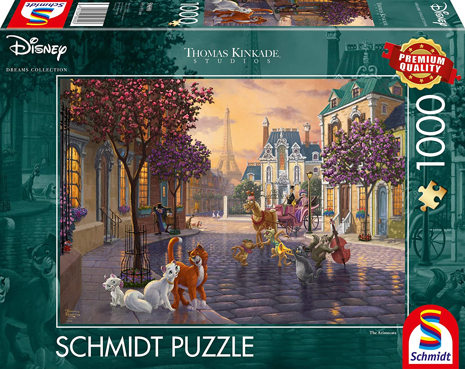 Macskarisztokraták Schmidt Spiele 1000 darabos kirakó puzzle (SCH - 59690) - puzzlegarden