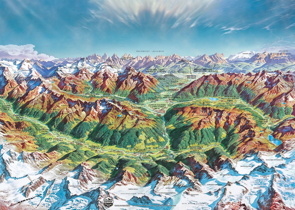 Map Art - Az Alpok világa HEYE 2000 darabos kirakó puzzle (HE - 30069) - puzzlegarden