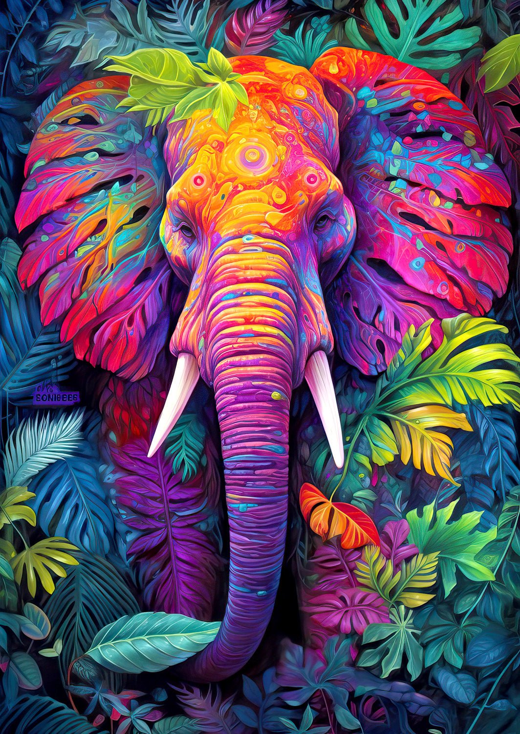 Megbújó Elefánt Enjoy 1000 darabos kirakó puzzle (EN - 2223) - puzzlegarden