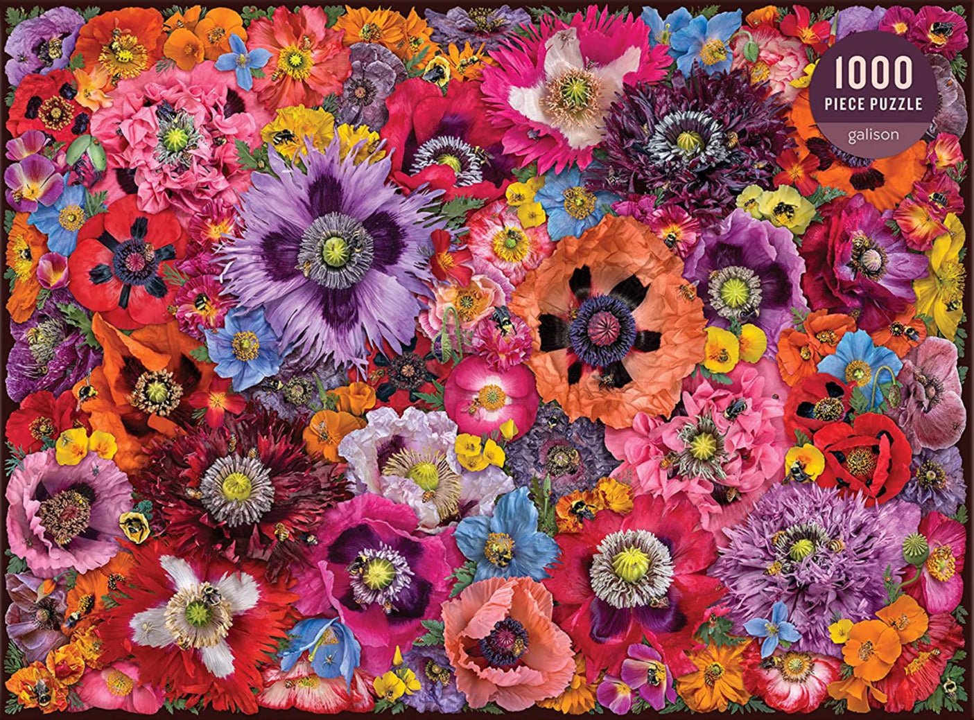 Méhek a Pipacsok Között Galison 1000 darabos kirakó puzzle (GA - M101421W - PO) - puzzlegarden