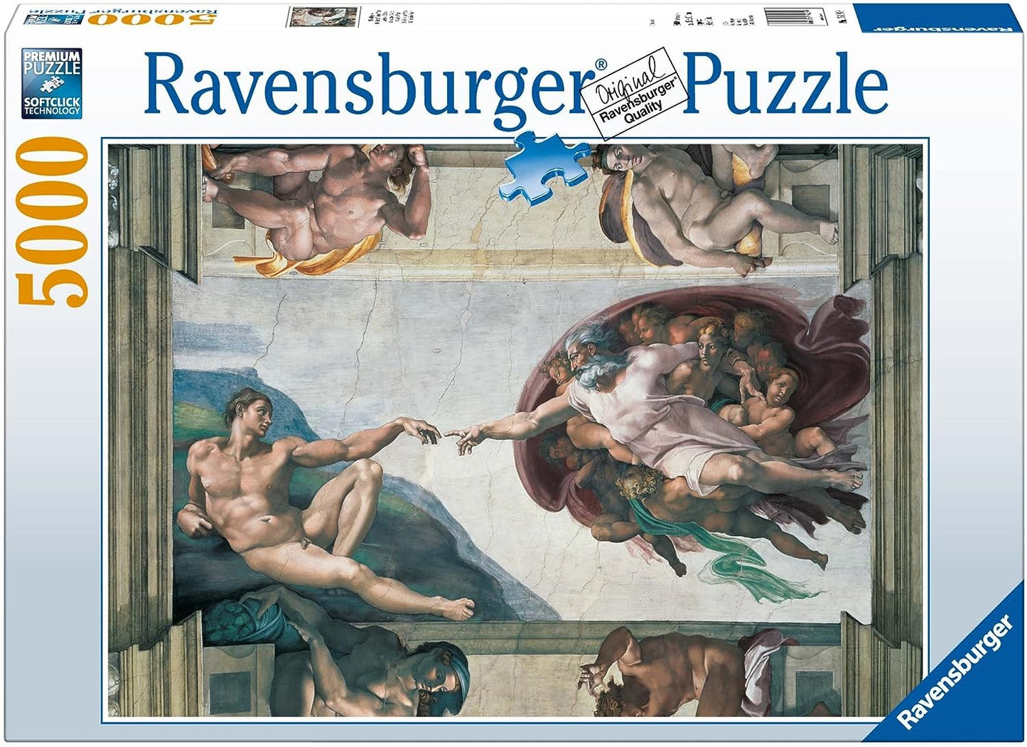 Michelangelo - Ádám Teremtése Ravensburger 5000 darabos kirakó puzzle (RA - 17408) - puzzlegarden