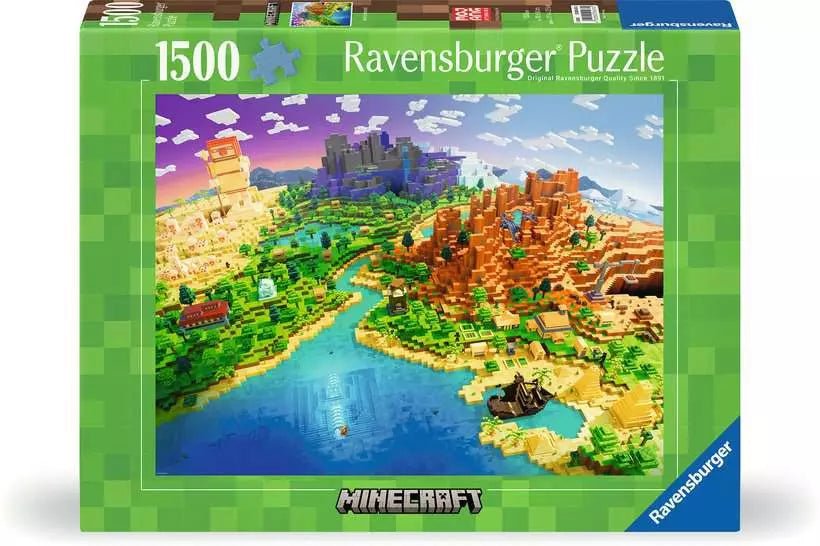 Minecraft Világok Ravensburger 1500 darabos kirakó puzzle (RA - 12000433) - puzzlegarden