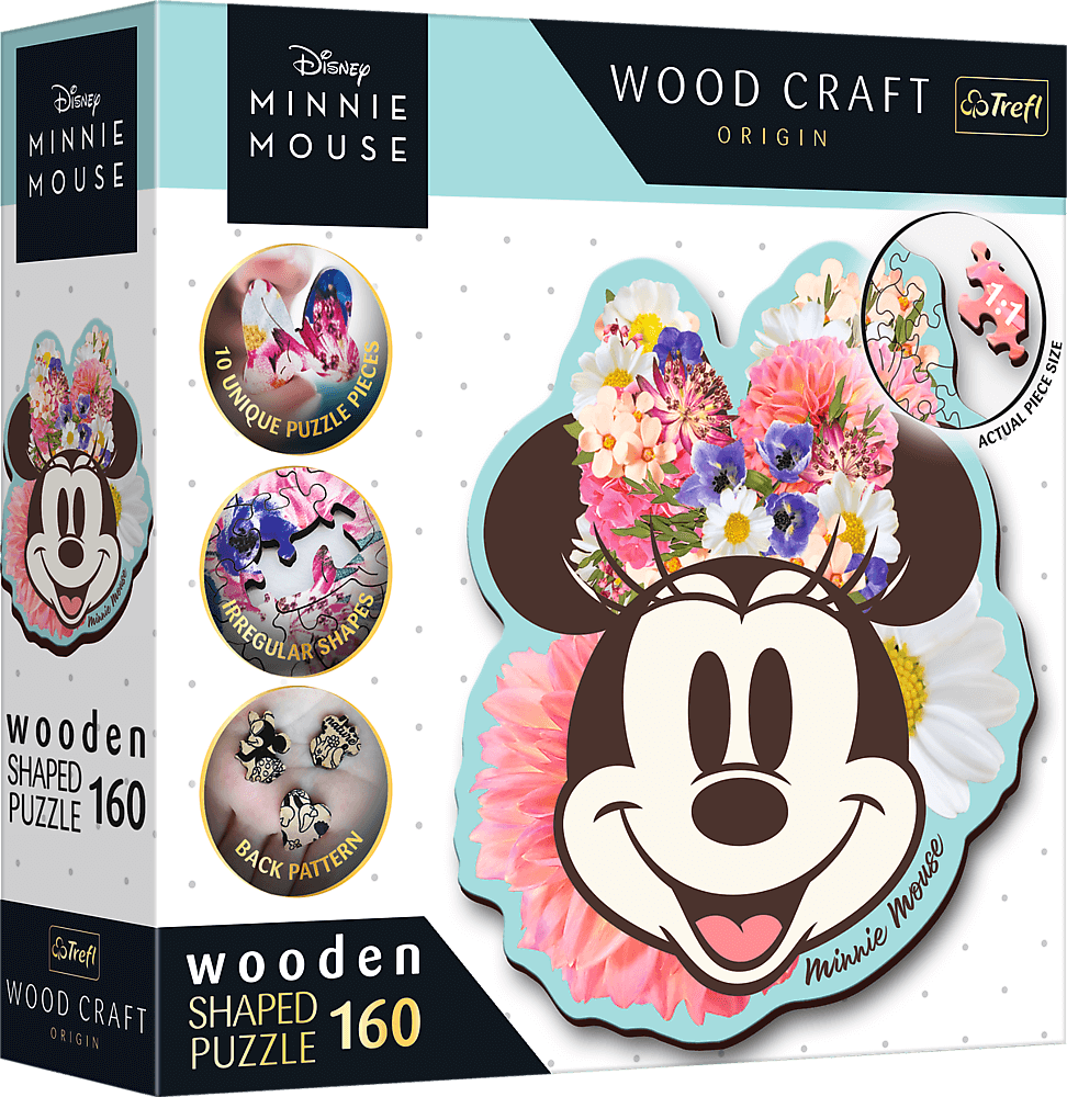 Minnie - FA kirakó Trefl Wood Craft 160 darabos kirakó puzzle (TR - 20193) - puzzlegarden