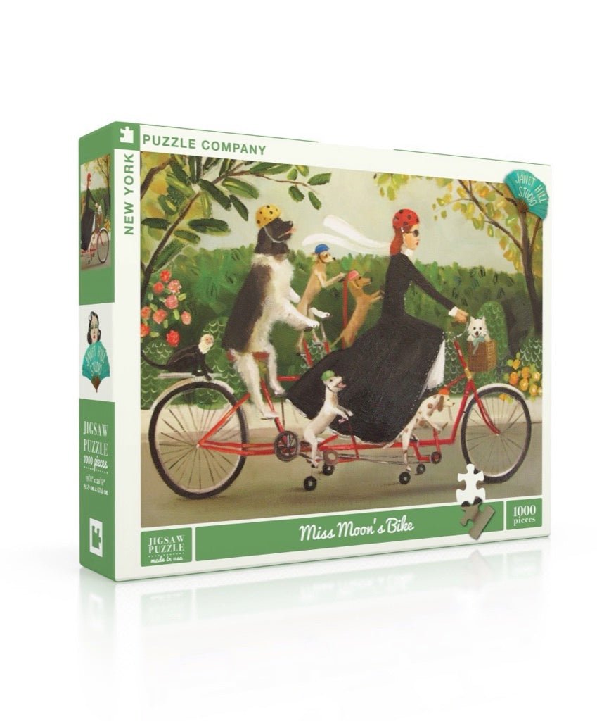 Miss Moon biciklije New York Puzzle Company 1000 darabos kirakó puzzle (NYPC - NPZJH2214) - puzzlegarden