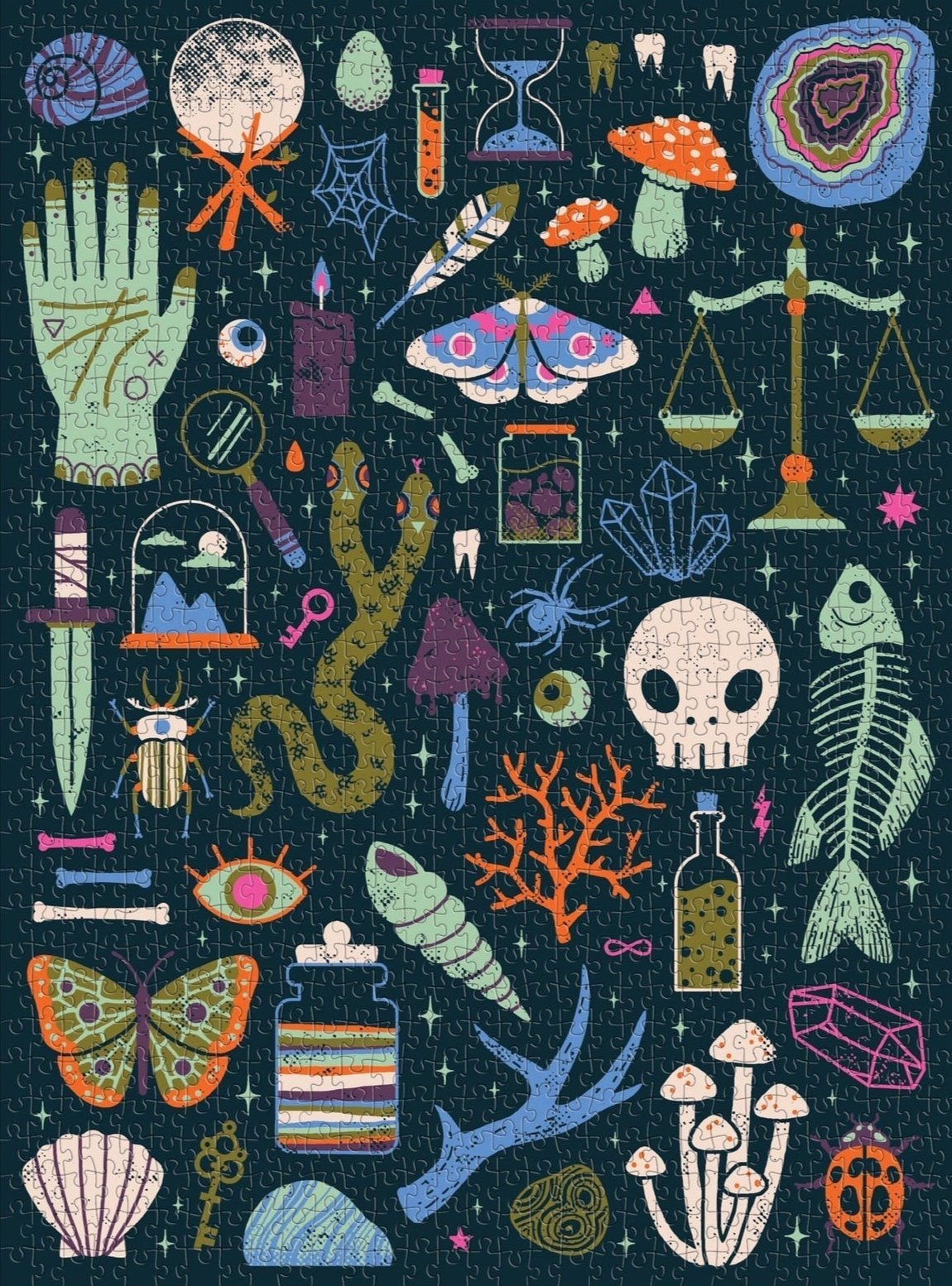 Misztikus és kíváncsi - sötétben világít! Galison 1000 darabos kirakó puzzle (GA - 9780735382534) - puzzlegarden