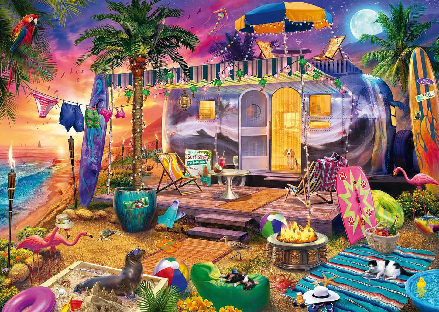 Mobilház a tengerparton Schmidt Spiele 1000 darabos kirakó puzzle (SCH - 58573) - puzzlegarden