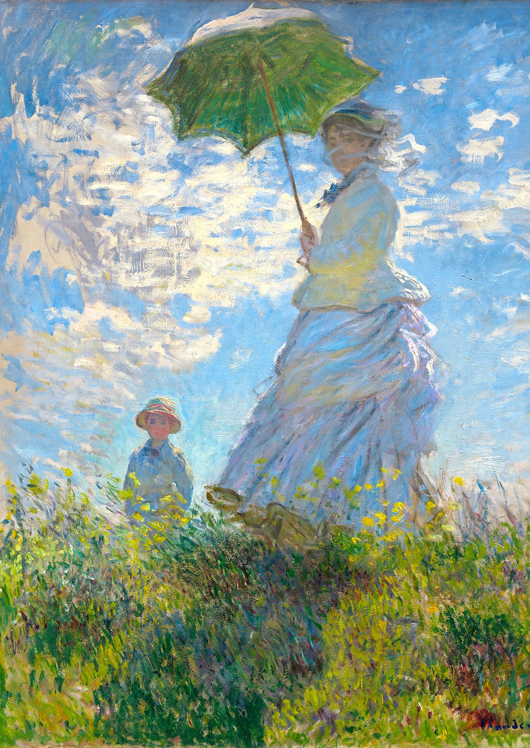 Monet - Nő napernyővel (Camille és Jean Monet) Enjoy 1000 darabos kirakó puzzle (EN - 1215) - puzzlegarden