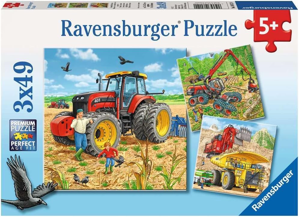 Munkagépek - 3x49 Ravensburger 49 darabos kirakó puzzle (RA - 08012) - puzzlegarden