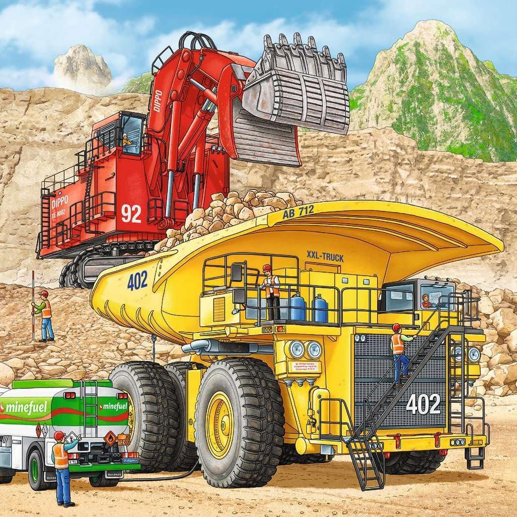 Munkagépek - 3x49 Ravensburger 49 darabos kirakó puzzle (RA - 08012) - puzzlegarden