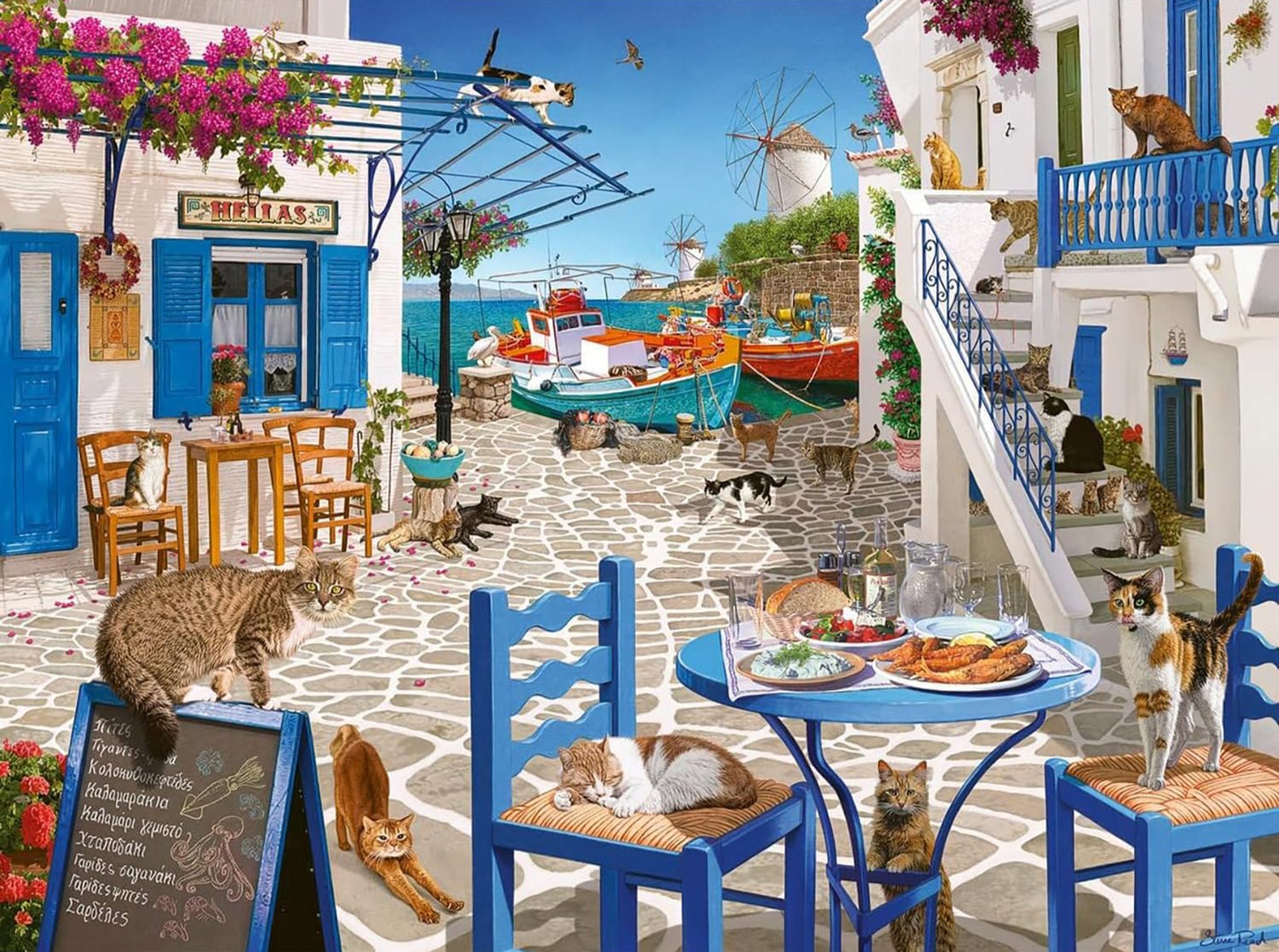 Mykonos macskái Ravensburger 1500 darabos kirakó puzzle (RA - 12001450) - puzzlegarden