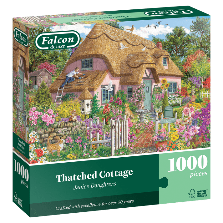 Nádtetős házikó Falcon 1000 darabos kirakó puzzle (JU - 1110500137) - puzzlegarden