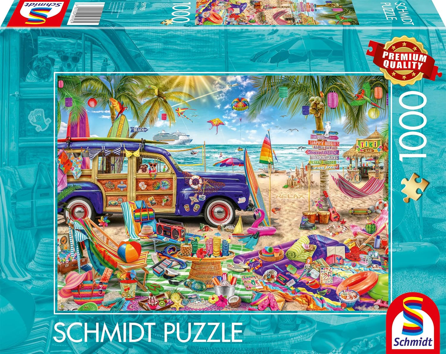 Napsütéses pihenő a tengerparton Schmidt Spiele 1000 darabos kirakó puzzle (SCH - 59793) - puzzlegarden