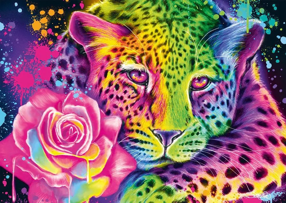 Neon Szivárványos Leopárd Schmidt Spiele 1000 darabos kirakó puzzle (SCH - 58514) - puzzlegarden