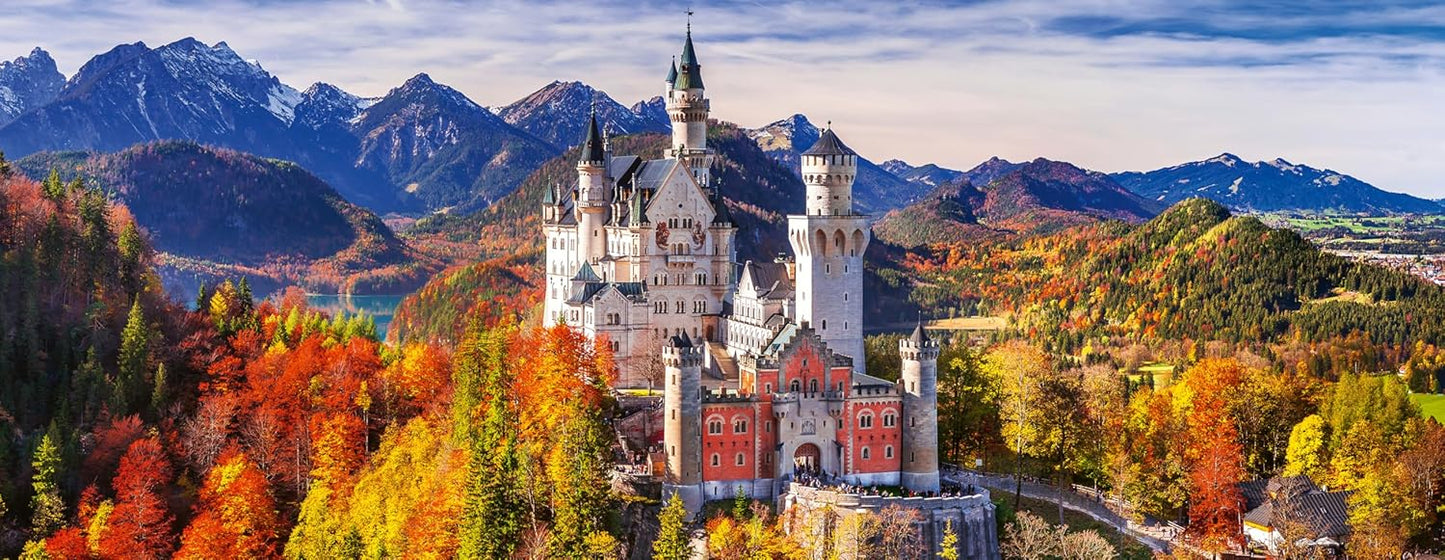 Neuschwanstein, Bajorország - panoráma Ravensburger 1000 darabos kirakó puzzle (RA - 12000445 4005555004455) - puzzlegarden