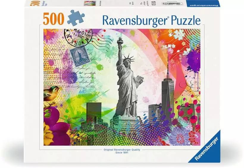 New York Képeslap Ravensburger 500 darabos kirakó puzzle (RA - 12000368) - puzzlegarden