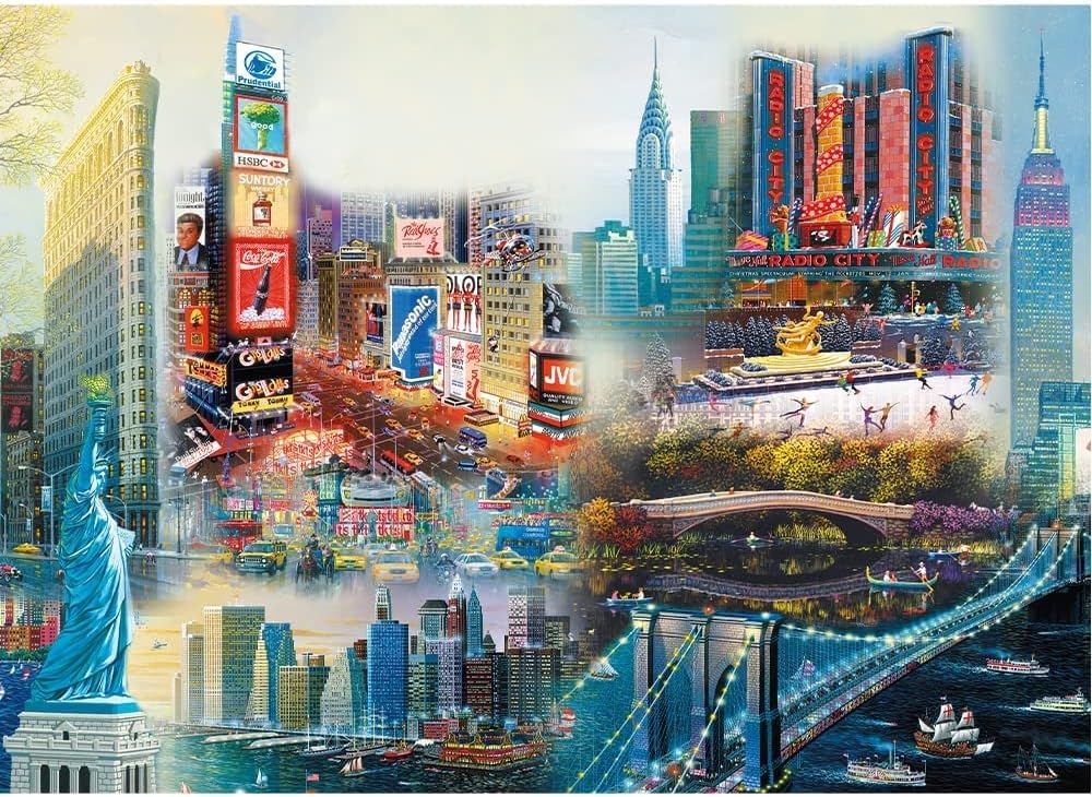 New York Kollázs - Fa kirakó Trefl Wood Craft 1000 darabos kirakó puzzle (TR - 20147) - puzzlegarden