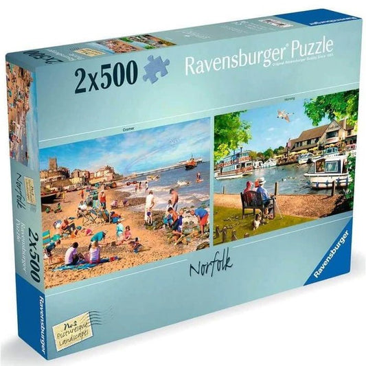 Norfolki életképek - 2x500 Ravensburger 500 darabos kirakó puzzle (RA - 12000012) - puzzlegarden