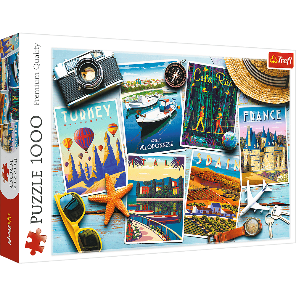 Nyaralási képeslapok Trefl 1000 darabos kirakó puzzle (TR - 10714) - puzzlegarden